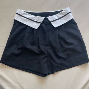 Francesca’s Black and White Trouser Shorts